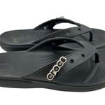 Crocs Classic black Flip Flop slide on sandals light weight size 8 women / 6 men Photo 9