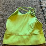 Gilly Hicks Hollister Neon Yellow Ribbed Sports Bra Tank Top Photo 2