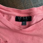 Topshop Coral Embroidered Short Sleeve Tee Photo 1