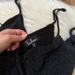 Lulus LULU’S Celestial Black And Silver Wrap Maxi Dress Photo 5