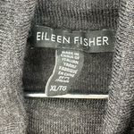 Eileen Fisher  Women's Gray Oversized Draped Turtleneck Wool Top Size XL Photo 2