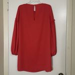 Three Eighty Two NEW!  victoria ruffle long sleeve shift coral rosebud dress $144 Photo 4