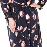 Daniel Rainn NWT  Long Sleeve Floral Dress Plus 1X Sheer Overlay Dark Cottagecore Photo 0