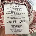 Anthropologie  Postmark Soundwaves Sweater Size Medium 3/4 Length Sleeves Red Photo 6