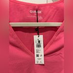 Garage NWT  Stacie Seamless V-Neck Crop Tee in Carmine Rose Photo 4