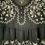 Free People  Pennies Squel Navy Sheer Embroidered Top Size Small Photo 4