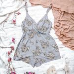 Tobi Blue Floral Sleeveless Romper XS Photo 0