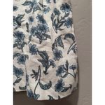 J.Crew  White Blue Floral Print Elastic Back Linen Blend Pleated Shorts Sz 6 NWT Photo 5