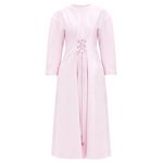 Tibi Lace-Up Crepe Midi Dress Purple Lilac Size 8 Photo 5