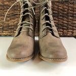 Nautica Taupe Korce Lace-Up Wedge Ankle Boots Photo 4
