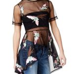 Endless Rose  Large (S) Exquisite Birds Art-To-Wear Hi-Low Sheer Blouse Cover Photo 0