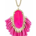 Kendra Scott NEW Barbie Betsy Long Gold Plated Hot Pink Tassel Necklace RARE NWT Photo 1