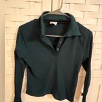 Livi Cute Dark Green Long Sleeve Button Shirt Collared Cute Photo 2