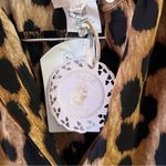 Muche Muchette Brown Leopard Print Blouse NEW One Size Short Sleeves Tan Photo 5