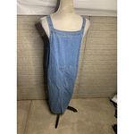 Sag Harbor Sport Y2K Denim Maxi Sleeveless‎ Overall Vintage Dress Size Medium Blue Photo 2