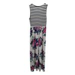 Vanilla Bay Striped‎ Floral Maxi Dress Medium Boho Knit Stretch Casual Boutique Style Comfy Photo 5