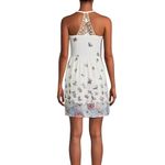 No Boundaries  Sundress Empire Lace Back and Halter Straps Floral Junior L NWT Photo 1