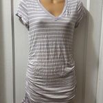 Liz Lange Maternity Grey Striped Short Sleeve Top in XS Photo 0