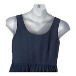 TEVOLIO Blue Sleeveless Sheath Dress Size 10 Ruffle Pleated Hem Casual Zip Photo 3