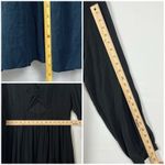 Madewell  Black Midi Dress Long Sleeve Size 12 Cutout Waist Tiered Skirt Photo 10