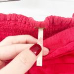 Free People Womens Fun In The Sun Cotton Smocked Tube Top Ruffle Peplum Size L Photo 3