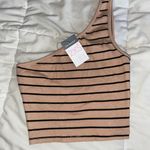 one shoulder crop top Tan Size XXS Photo 0