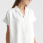Quince NWT Vintage Wash Tencel Camp Shirt In White Size XS Photo 0