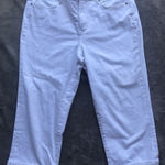 NYDJ 301.  Lift X tuck technology “Marilyn Crop” White Jeans size 12 Photo 0