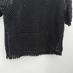 Laura Ashley Vintage 90s Black Knit Sheer Top Size Small Photo 2
