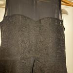 Elie Tahari  Lamb Suede Mixed Media Dress 4 Black Mesh Inlay Zip Cocktail Party Photo 1