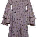 Lime Lush Floral Print Off the Shoulder Mini Dress Dusty Rose Size SMALL New Photo 0