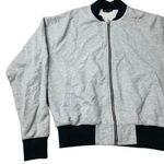 Topshop Womens Size US 6 UK 10 Black Grey Zip Up Casual Bomber Jacket Photo 12