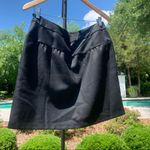 Loft Ann Taylor  Wool Blend Career Black Pleated Mini Skirt 8 Photo 4