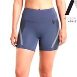 Athleta Allyson Felix Felix Legend shortie Purple Gray biker Plus bottom New 2X Photo 0