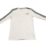 Adidas M  Designed 2 Move White Black Long Sleeve Tee Athletic Athleisure 100% Cotton Photo 2