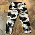 Adidas Climalite Black White Print Capri Leggings Small Photo 1