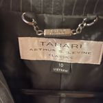 gray Pinstripe Blazer and Skirt Suit set by Tahari Size 10 Photo 2