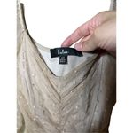 Lulus Ruching Around Town Beige Swiss Dot Long Sleeve Bodysuit Size XS Photo 6