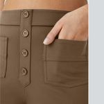 Halara  High Waisted Multiple Pockets Straight Leg Pants Womens Large Brown Photo 2