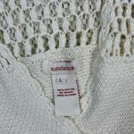 Sundance Cream Crochet Knit Button Front Cardigan Sweater Womens L Cotton Size L Photo 4
