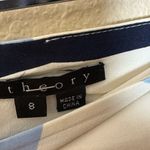 Theory Silk  Skirt Blue and White Size 8 Photo 3