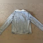 Light blue jean jacket with white teddy fur lining size medium Photo 5