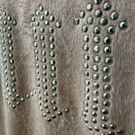 Juicy Couture Silky Soft Pink Velour Silver Bling Stud Cropped Button Up M Photo 5