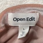 Open Edit : Velvet Keyhole Mock Neck Long Sleeve Crop Top Photo 3