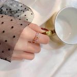 14K Rose Gold Plated Adjustable Butterfly Ring for Women Photo 4