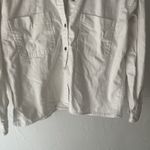 American Eagle  Size Small White Cotton Denim‎ Western Embroidered Button Jacket Photo 4