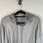 Athleta  Hoodie Women's Large Heathered Grey Drawstring Cropped Pullover Athletic Photo 1