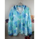 Sail To Sable Blue Costal Ruffle Neck Top with Tassels - Size - M/L Photo 4