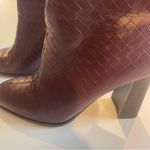 Journee Collection  Women’s Boots  Size 9 Wine Square Toe Block Heel Back Zip Up Photo 4