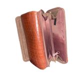 None Leather Snakeskin Double Gusset Bifold Wallet Zip Closure two button flap/zipper Photo 37